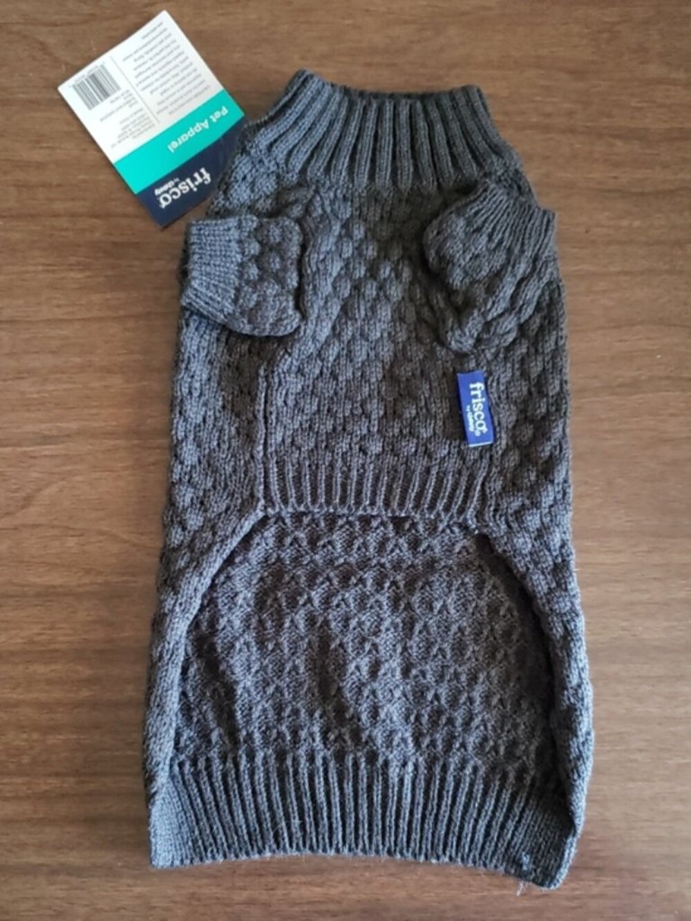 Frisco by Chewy Gray Bubble Knit Pet Sweater Size Small NWT